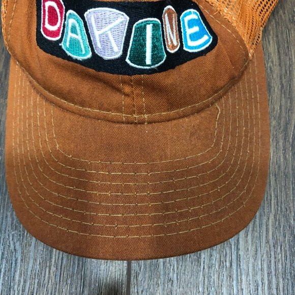 Vintage Dakine Embroidered Made in USA Trucker Hat Orange Snapback OSFM - Picture 9 of 9
